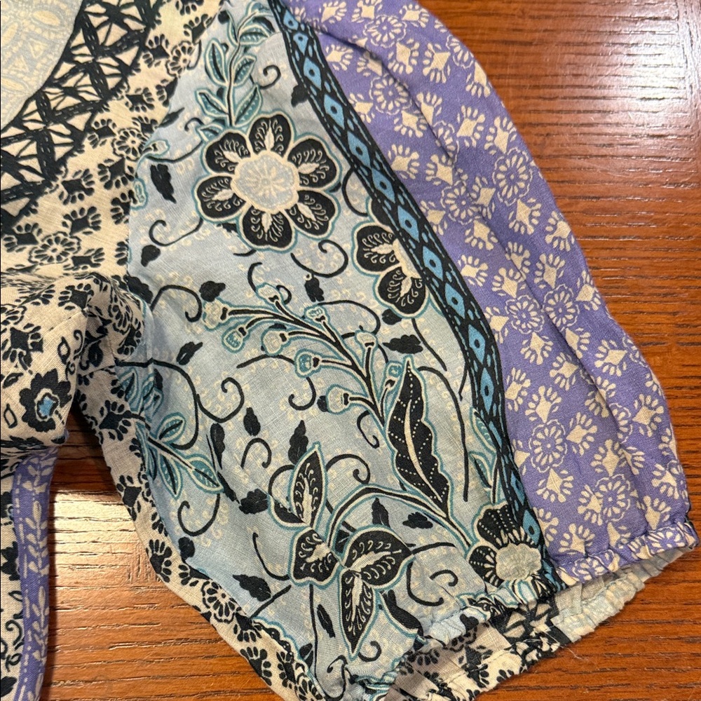 Johnny Was Multicolor Patchwork Top - image 4